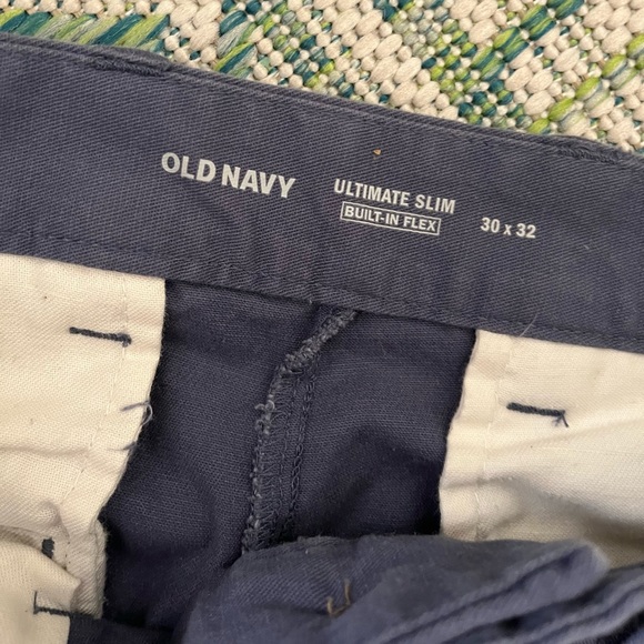 Old Navy Ultimate Slim Chino Pants Mens 30/32 Soft Blue Cotton 4 Pocket VGUC - Picture 5 of 6